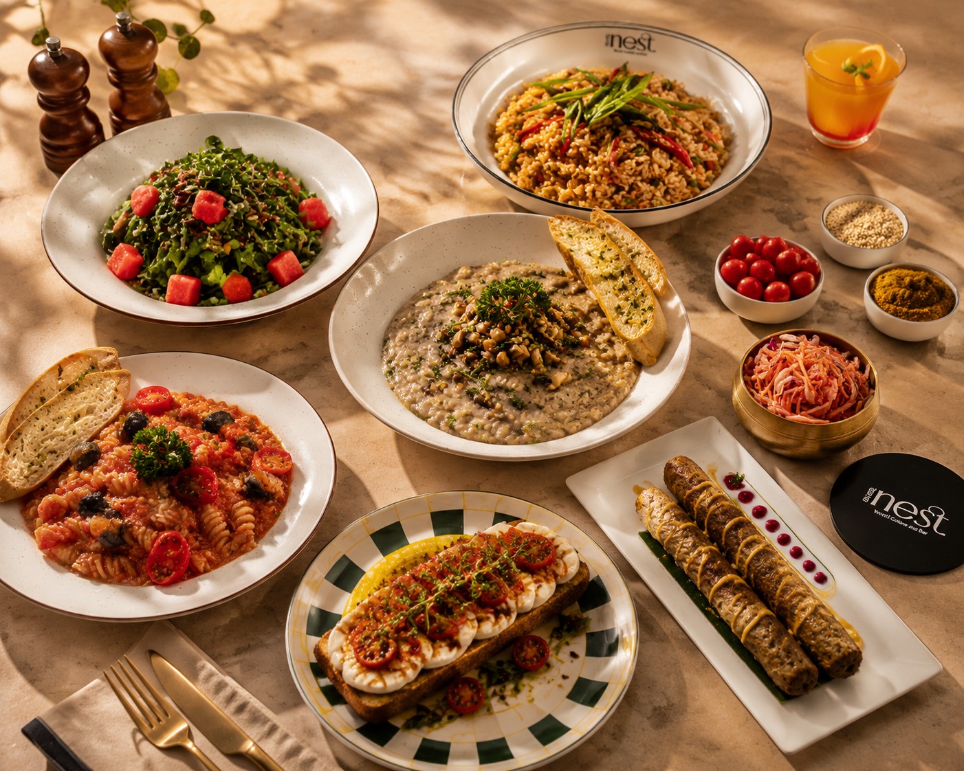 Sunrise breakfast spread
