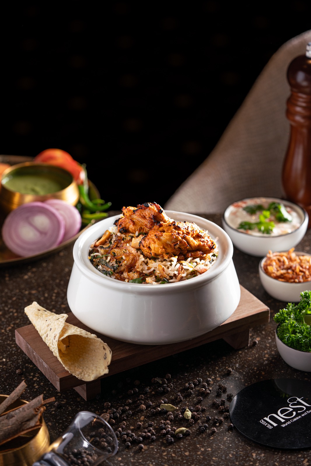 Mid-day multi-cuisine lunch spread